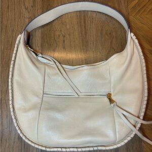 Aimee Kestenberg Cream Leather Hobo Bag